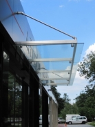 Козирка от INOX и стъкло